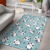 bamboo panda pattern print area rug living room rug home decor