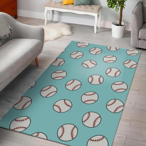 baseball pattern print area rug living room rug home decor