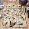 bird 3 rug living room area rug home decor