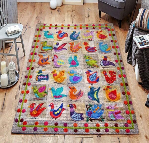 bird 6 rug living room area rug home decor