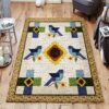 bird 9 rug living room area rug home decor