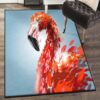 bird lover modern rugs flamingo rug home decor