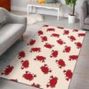 bunny rabbit print pattern area rug living room rug home decor