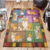 corgi rug living room carpet rug rectangle carpet floor decor home decor