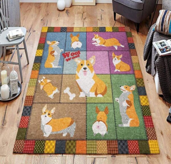 corgi rug living room carpet rug rectangle carpet floor decor home decor