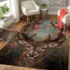 deer 10 area rug living room rug home decor