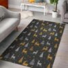 deer christmas tree pattern print area rug living room rug home decor