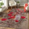 deer flower 3 area rug living room carpet rug rectangle carpet floor decor home decor