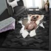 dog modern rugs chinese crested dog home decor