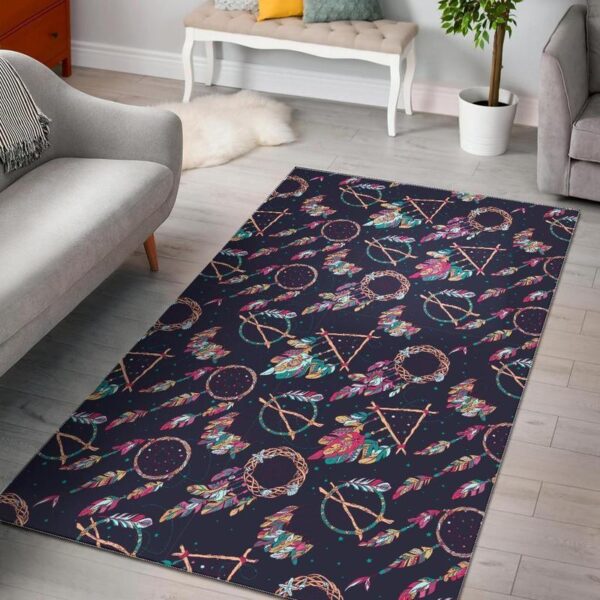 dreamcatcher pattern print area rug living room rug home decor