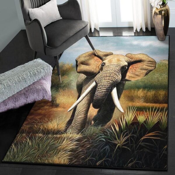 elephants modern area rugs africa elephant art rug home decor