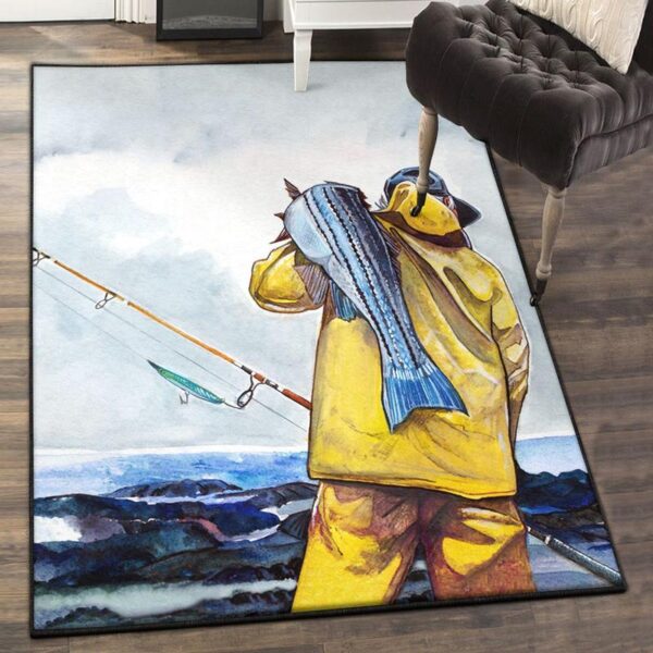 fish living room rugs fishing rug home decor