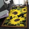 flower washable area rugs sunflower rug home decor