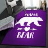 giant bear dining room rug mama bear purple home decor