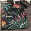 green large area rugs hawaiian tropical plants rug home decor