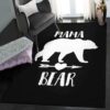 grizzly bear modern rugs mama bear home decor