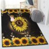 helianthus non shedding area rug awesome pig and sunflower rug home decor