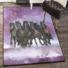 horses rugs five black horses running rug home decor