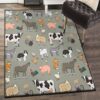 mammal playroom rug farm animals rug home decor