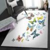 monarch area rugs for living room butterfly rug home decor