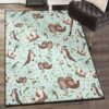 otter dining room rug otters in blue rug home decor