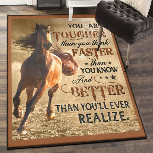 riding horse large living room rugs horse you are tougher rug home decor