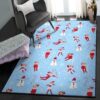 snowman living room rugs elf on the shelf snowflake rug home decor