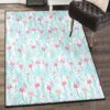 summer non shedding area rug flamingo rug home decor