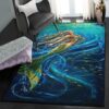 under the sea carpets for living room mermaid rug home decor