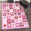 wedding anniversary non shedding area rug heart rug home decor