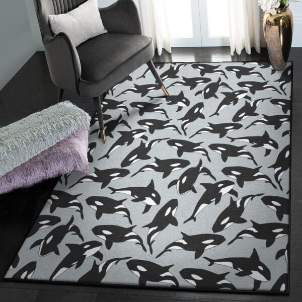 whale modern rugs orca killer whale rug home decor