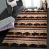 wood bison dining room rug native bison rug home decor