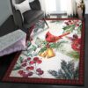 xmas decoration washable area rugs christmas cardinal rug home decor